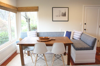 Kitchen/dining room combo - modern kitchen/dining room combo idea in San Francisco with gray walls