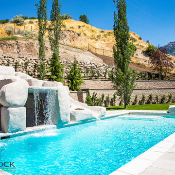 Waterfall Into Pool