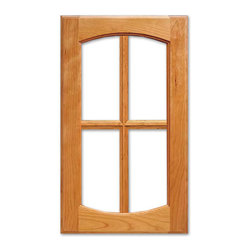 Juliano Deluxe with French Lites from CabinetNow.com shown in Cherry - Kitchen Cabinetry