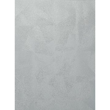 Gray off White Square triangles lines textured 3D illusion Wallpaper, 21 Inc X 3