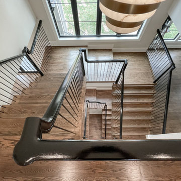 Project #89 | Contemporary Staircase with Rotunda Balcony
