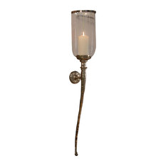 Nickel Hammered Wall Sconce