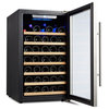 Kalamera Wine Cooler 50 Bottle Single Zone Refrigerator With Digital Temperature