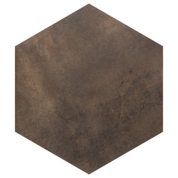 Industrial Hex Copper Porcelain Floor and Wall Tile