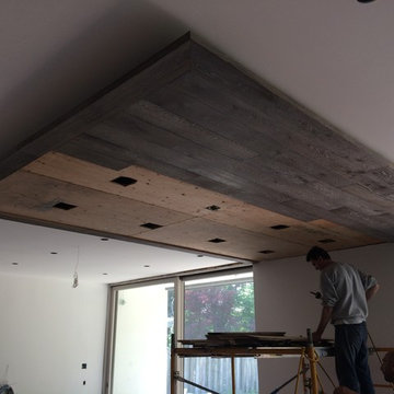 Wood ceiling accent