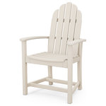 Polywood - Polywood Classic Adirondack Dining Chair, Sand - Outdoor dining should be the perfect blend of casual and comfortable. The POLYWOOD Classic Adirondack Dining Chair serves up equal portions of both. Available in a variety of attractive, fade-resistant colors, this classic chair is built to last and look good for years to come. It's made in the USA with solid POLYWOOD lumber that has the look of real wood without the maintenance wood requires. That means no painting, staining or waterproofingever. And it's backed by a 20-year warranty so you don't have to worry about it splintering, cracking, chipping, peeling or rotting. It's also durable enough to withstand nature's elements, as well as resist stains, corrosive substances, salt spray and other environmental stresses.