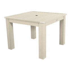 Highwood USA - Square Dining Table, Whitewash - Outdoor Dining Tables