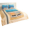 Duvet Cover Set "Chairs on the Beach", Option B, Full/Queen