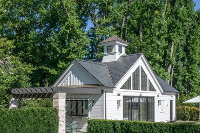Small transitional home design photo in New York
