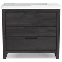Mika Espresso Bathroom Vanity, 35"