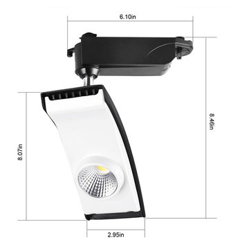 15W Ceiling LED Track Lighting, 30° Beam Angle, 850lm Spotlights Track Lights, D