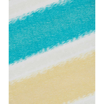 19 x 19-inch, Fun in the Sun, Stripe Print Napkin, Light Blue (Set of 4)