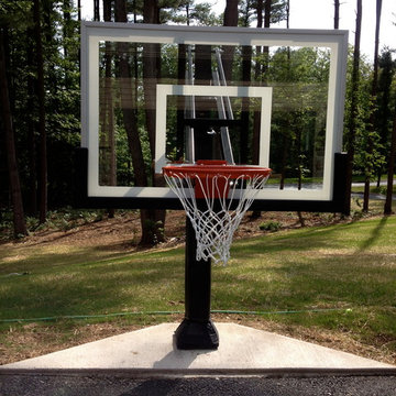 Robert J's Pro Dunk Silver Basketball System on a 30x30 in Port Matilda, PA