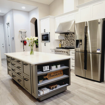 Prefab white shaker cabinets