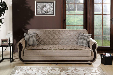Argos Sofa Bed in Zilkade Light Brown by Istikbal Furniture