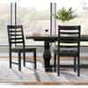 Pemberly Row Modern Solid Wood Black Dining Chair (Set of 2)