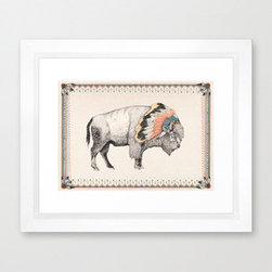 Cloud Buffalo Art Print - Prints And Posters