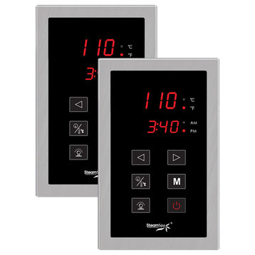 SteamSpa DTP Dual Touch Panel Control System - Brushed Nickel