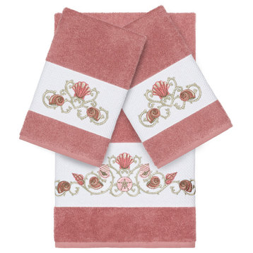 Bella 3 Piece Embellished Towel Set