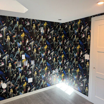 Wallpaper installation Basement in Atlanta