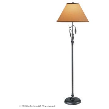 Hubbardton Forge 246761-1010 Forged Leaves and Vase Floor Lamp in Dark Smoke