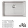 STYLISH 27 inch Single Bowl Undermount and Drop-in Stainless Steel Kitchen Sink