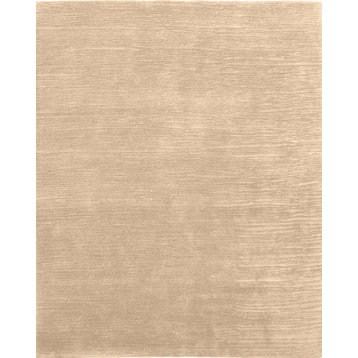 Solid White Sand Shore Wool Rug, 10' Square