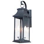 Maxim - Maxim Vicksburg 2-Light Medium Outdoor Wall Sconce 30023CLBK - Black - Inspired by classic coach gas lanterns, the Vicksburg collection features die-cast aluminum construction finished in Black with Clear glass. The candle sleeves are done in a contrasting off-white finish to add dimension to the lantern. Available in numerous sizes and configurations including a handsome pocket wall.