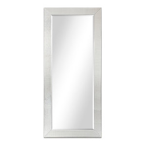 Bling Beveled Glass Cheval Mirror Contemporary Wall Mirrors