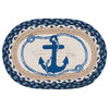 MNavy Anchor Printed Oval Sample 10"x15"