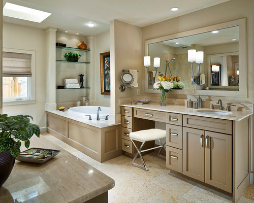 Beige Master Bath | Houzz
