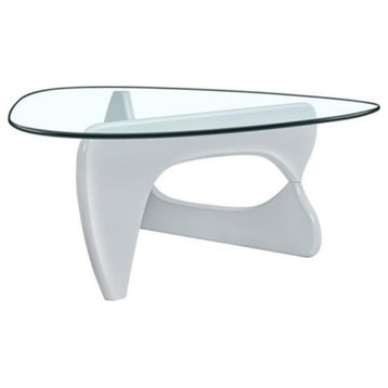 White coffee table solid wood tea table triangle top table