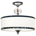 Z-LITE - Z-LITE 307SF-CH 3 Light Semi-Flush Mount - Z-LITE 307SF-CH 3 Light Semi Flush Mount, ChromeFor a cutting edge modern fixture, look no further than this semi-flush. A milk white shade is complimented with chrome bands, surrounding a crystal sphere. This semi-flush is sure to be great addition to any contemporary space.Collection: CosmopolitanFrame Finish: ChromeFrame Material: SteelShade Finish/Color: Matte OpalShade Material: GlassDimension(in): 15.5(L) x 15.5(W) x 14.25(H)Bulb: (3)100W Medium base,Dimmable(Not Included)UL Classification/Application: CUL/cETLu/Dry