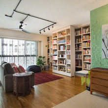 Room Tour: A Bespoke Feature Wall Has A Peek-a-Boo Effect