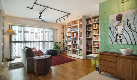 Room Tour: A Bespoke Feature Wall Has A Peek-a-Boo Effect
