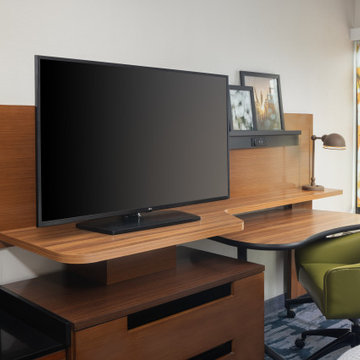 Fairfield Guestroom Work Desk & Media Console – Alternate View