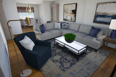 Inspiration for a transitional living room remodel in Austin