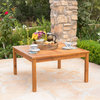 GDF Studio Capri Outdoor Teak Fnished Acacia Wood Coffee Table