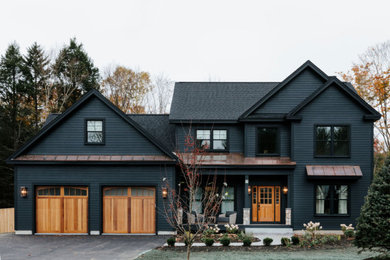 Rustic exterior home idea in Portland Maine