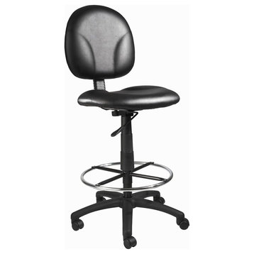 Boss Black Caressoft Drafting Stools With Footring