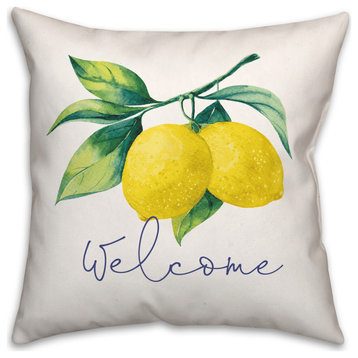Fresh Lemons Bright 16x16 Spun Poly Pillow