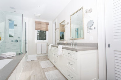 Inspiration for a coastal bathroom remodel in Los Angeles