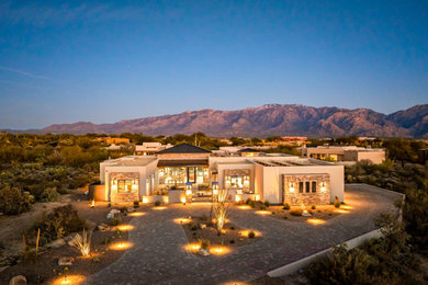 Inspiration for a southwestern exterior home remodel in Phoenix