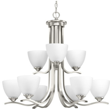 Progress Laird Collection 9-Light Chandelier P400064-009, Brushed Nickel
