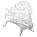 vidaXL - vidaXL Garden Bench 39.4“ Cast Aluminium White - vidaXL Garden Bench 39.4“ Cast Aluminium WhitevidaXL Garden Bench 39.4“ Cast Aluminium White - 42167, The bench will complement any garden or patio with its ornate decorations and romantic style, and it will be simply indispensable on lukewarm summer nights. Made of high-quality cast aluminum, this garden bench is weather-resistant and highly durable. The cast iron legs add to its sturdiness. The detailed scrollwork and charming floral pattern add a classy accent to any garden or outdoor space. This park bench is suitable for 2 people.