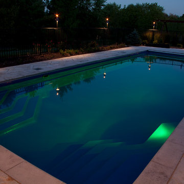 Inground Fiberglass Pool and Hardscape Project