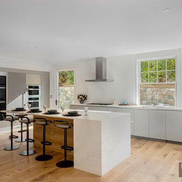 Clean, Modern Grey Kitchen in Lexington, MA