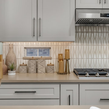 Layered Cabinetry with Soft, Calming Color Palette