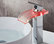 LED Waterfall Glass Spout Single Hole Single Handle Bathroom Vessel Sink Faucet