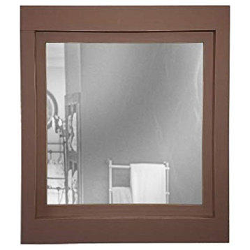 Farmhouse Vanity Mirror Painted, Chocolate Lab Brown, 24"x30"